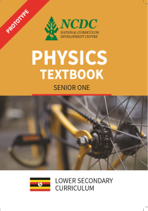 SENIOR ONE physics NEW CURRICULUM BY NCDC