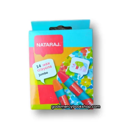 Jumbo 14 wax crayons - nataraj