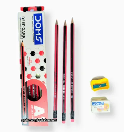 DOMS Deep Dark 12 HB Graphite Pencils