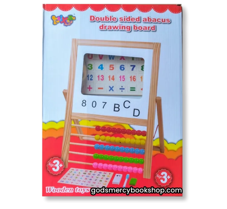 Double sided abacus drawing board